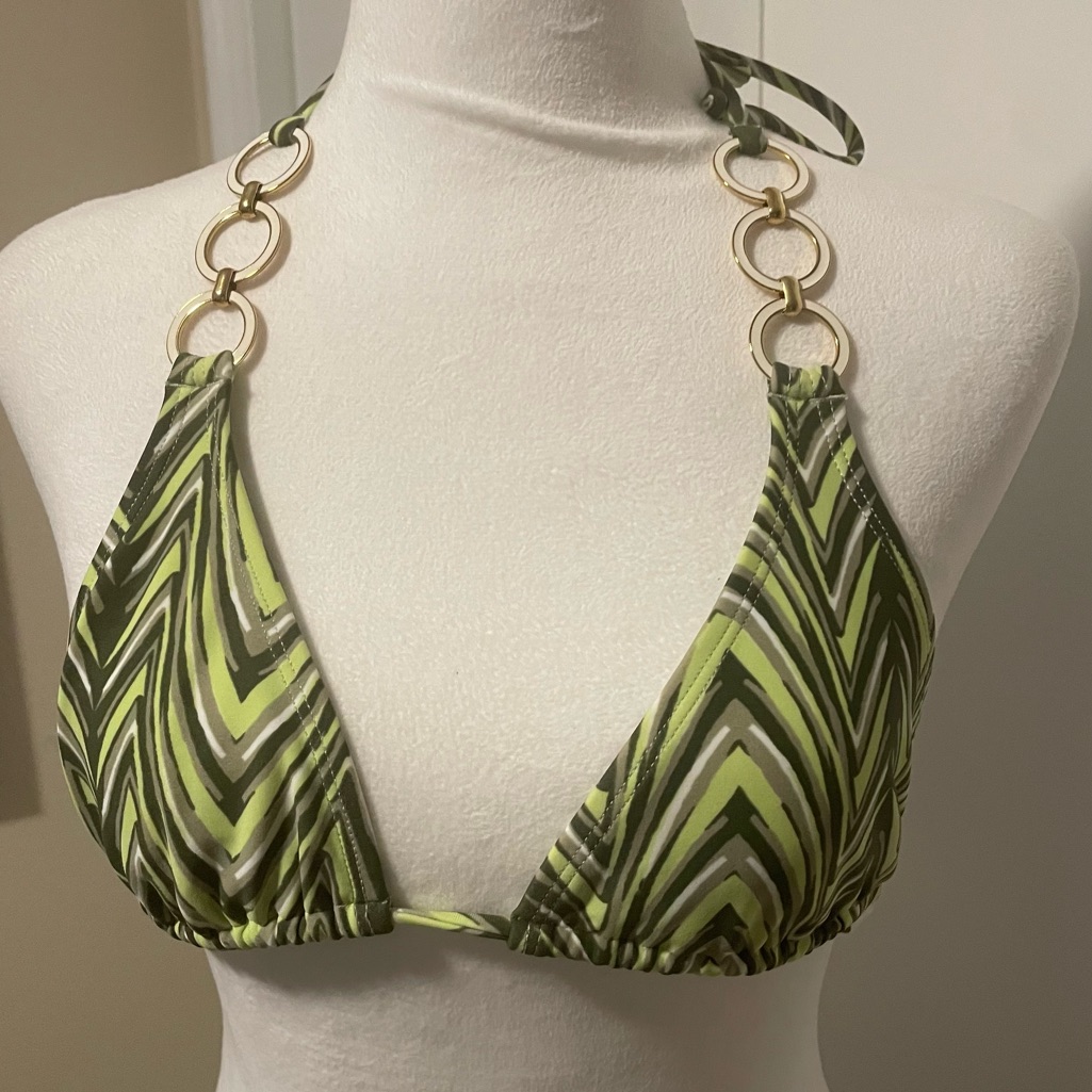 Vix By Paula Hermanny Green Multicolor Bikini Top. Green Zebra Print Size M
